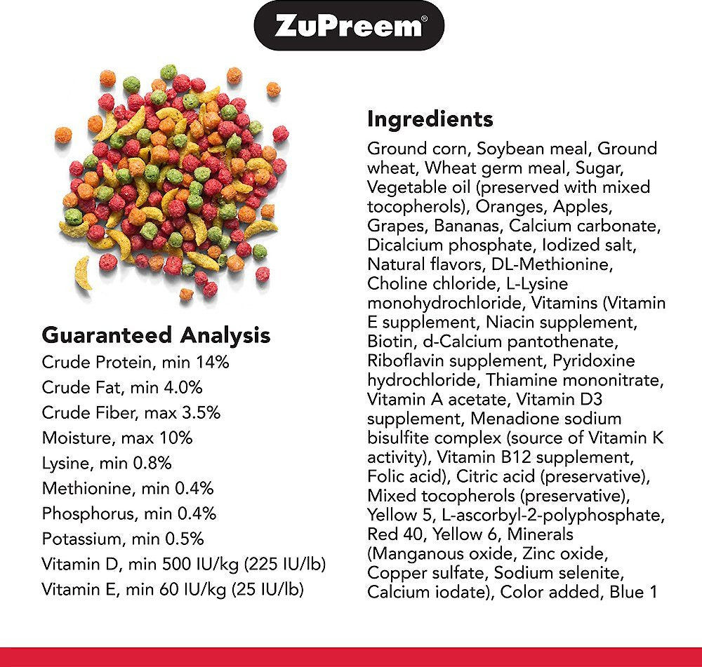 ZuPreem AvianBreeder FruitBlend for Medium Birds