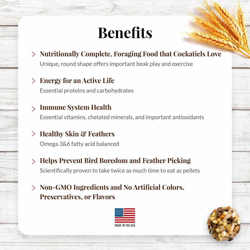 Lafeber's Classic Nutri-Berries for Cockatiels Bird Food