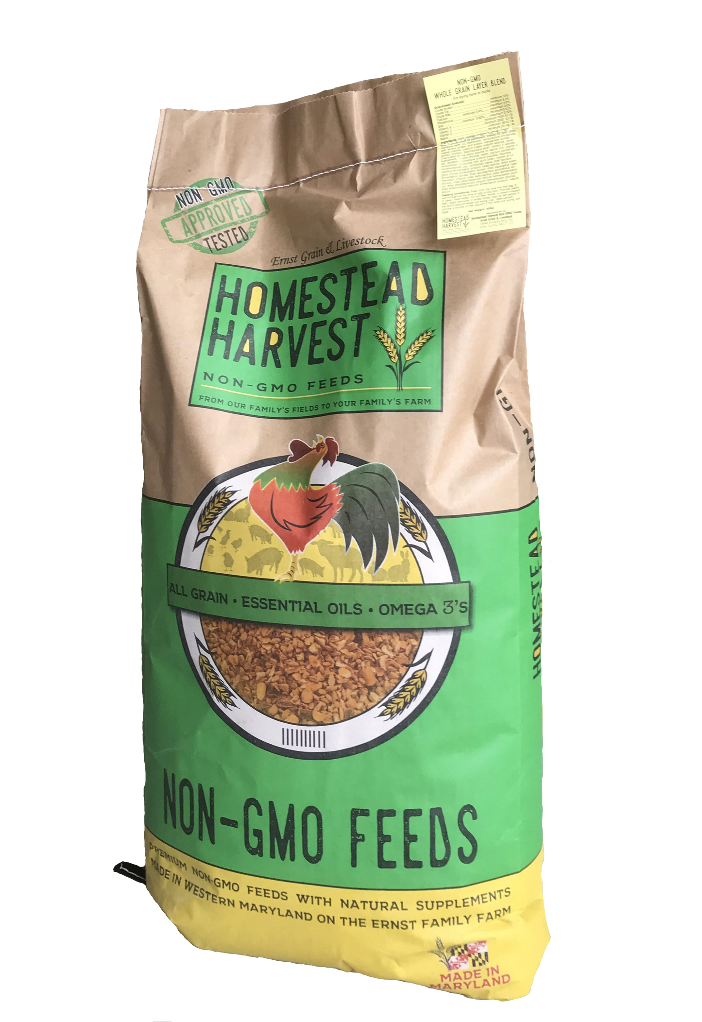 Homestead Harvest All Flock Feed - A Perfect Feed for Hens, Ducks, and other fowl