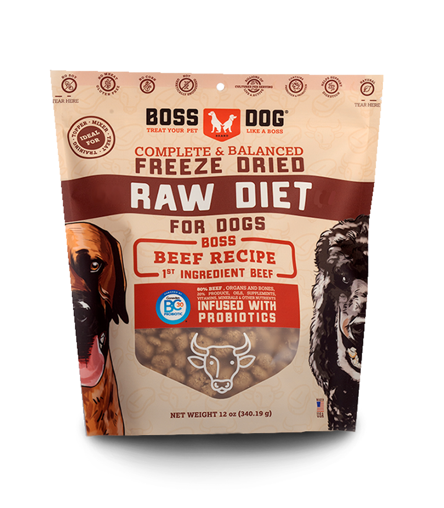 Boss Dog Freeze Dried Diet Complete Beef Recipe