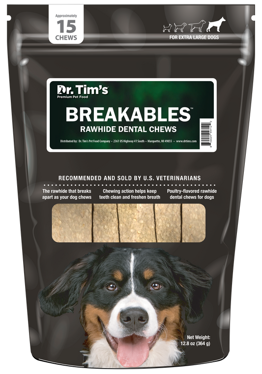 Dr. Tim's Breakables® Rawhide Dental Chews For Dogs