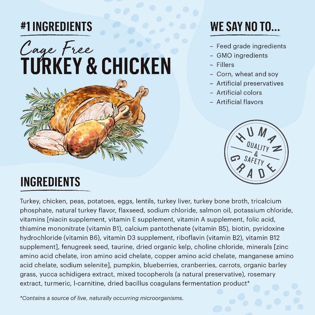 The Honest Kitchen Grain-Free Turkey & Chicken Whole Food Clusters for Cats