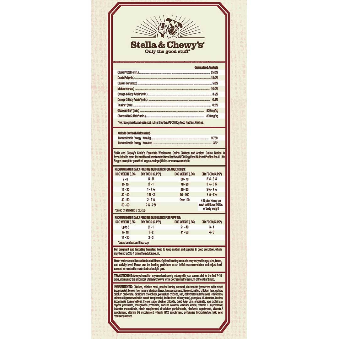 Stella & Chewy's Essentials Cage-Free Chicken & Ancient Grains Recipe Dry Dog Food