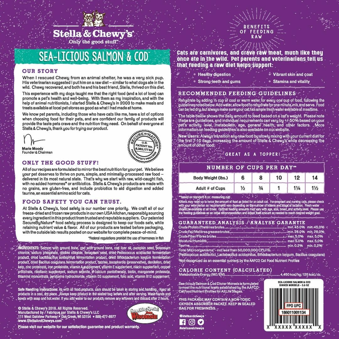 Stella & Chewy's Freeze-Dried Sea-Licious Salmon and Cod Cat Dinner Morsels