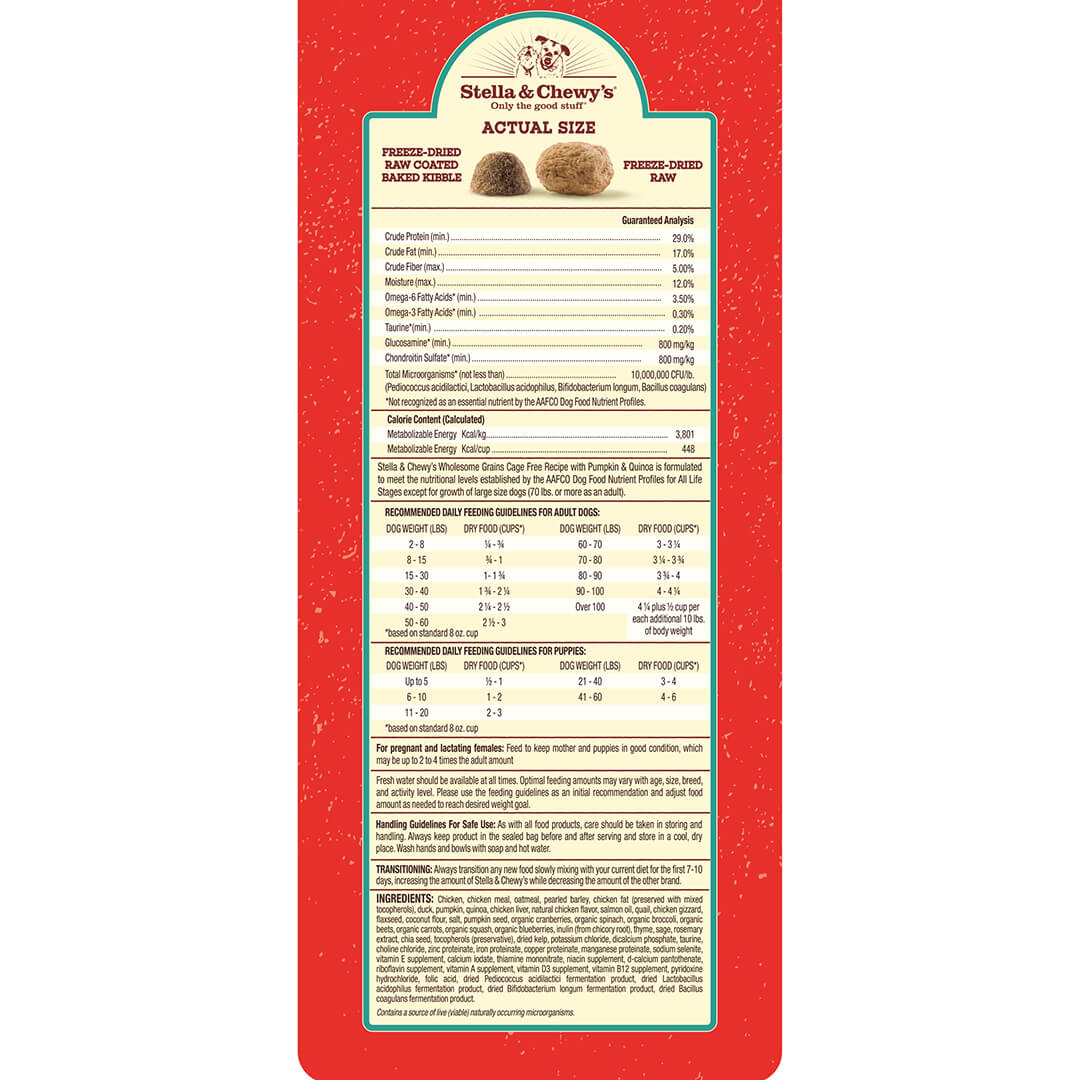 Stella & Chewy's Raw Blend Cage Free Recipe with Wholesome Grains Dry Dog Food