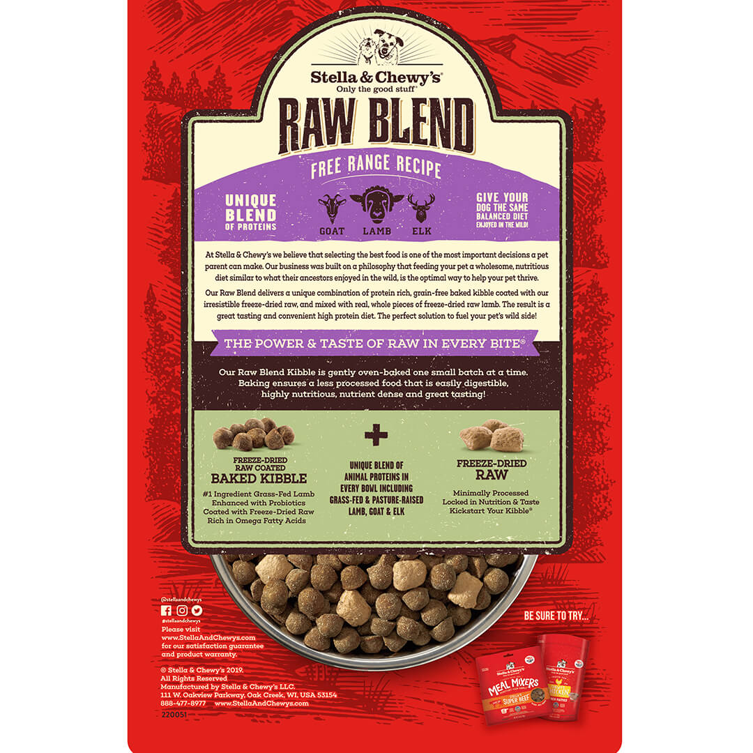 Stella & Chewy's Raw Blend Free Range Recipe Dog Kibble