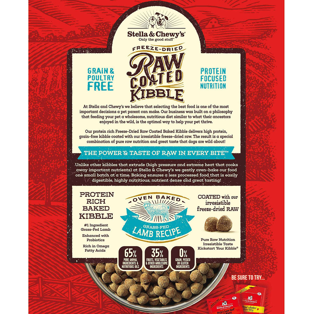 Stella & Chewy's Raw Coated Grass-Fed Lamb Recipe Dry Dog Food