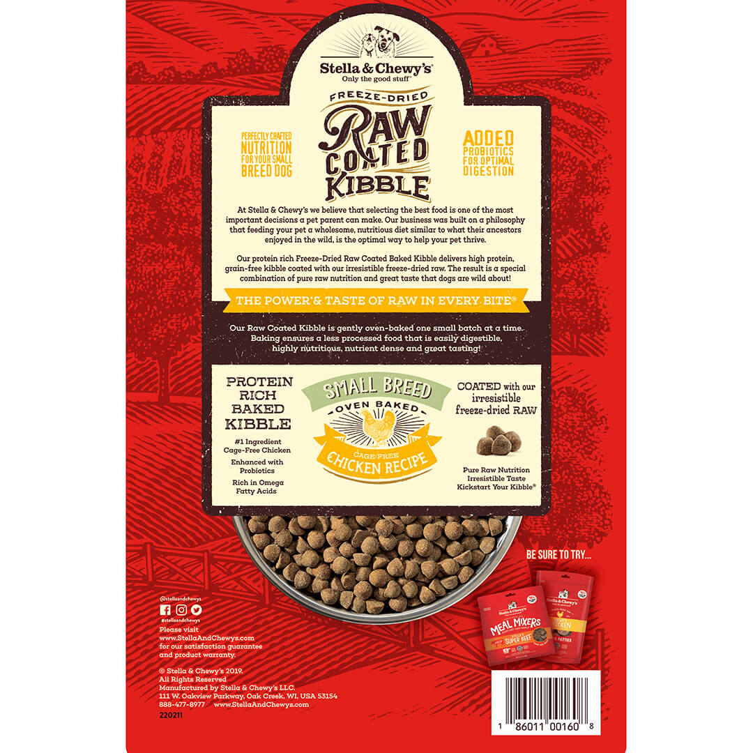 Stella & Chewy's Raw Coated Small Breed Cage Free Chicken Recipe Dry Dog Food