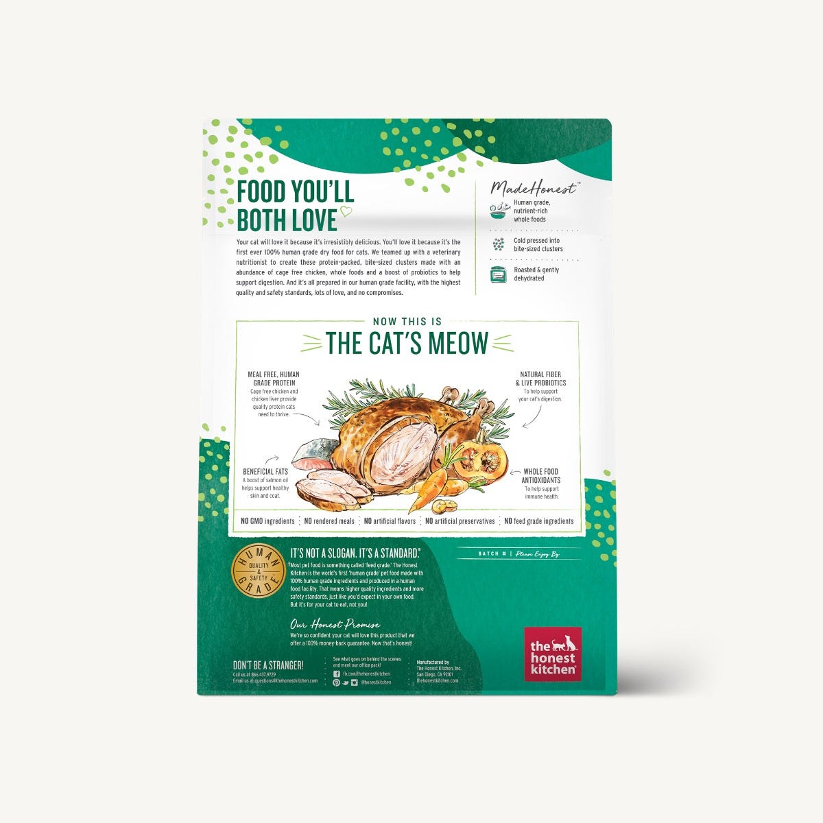 The Honest Kitchen Grain-Free Chicken Whole Food Clusters for Cats