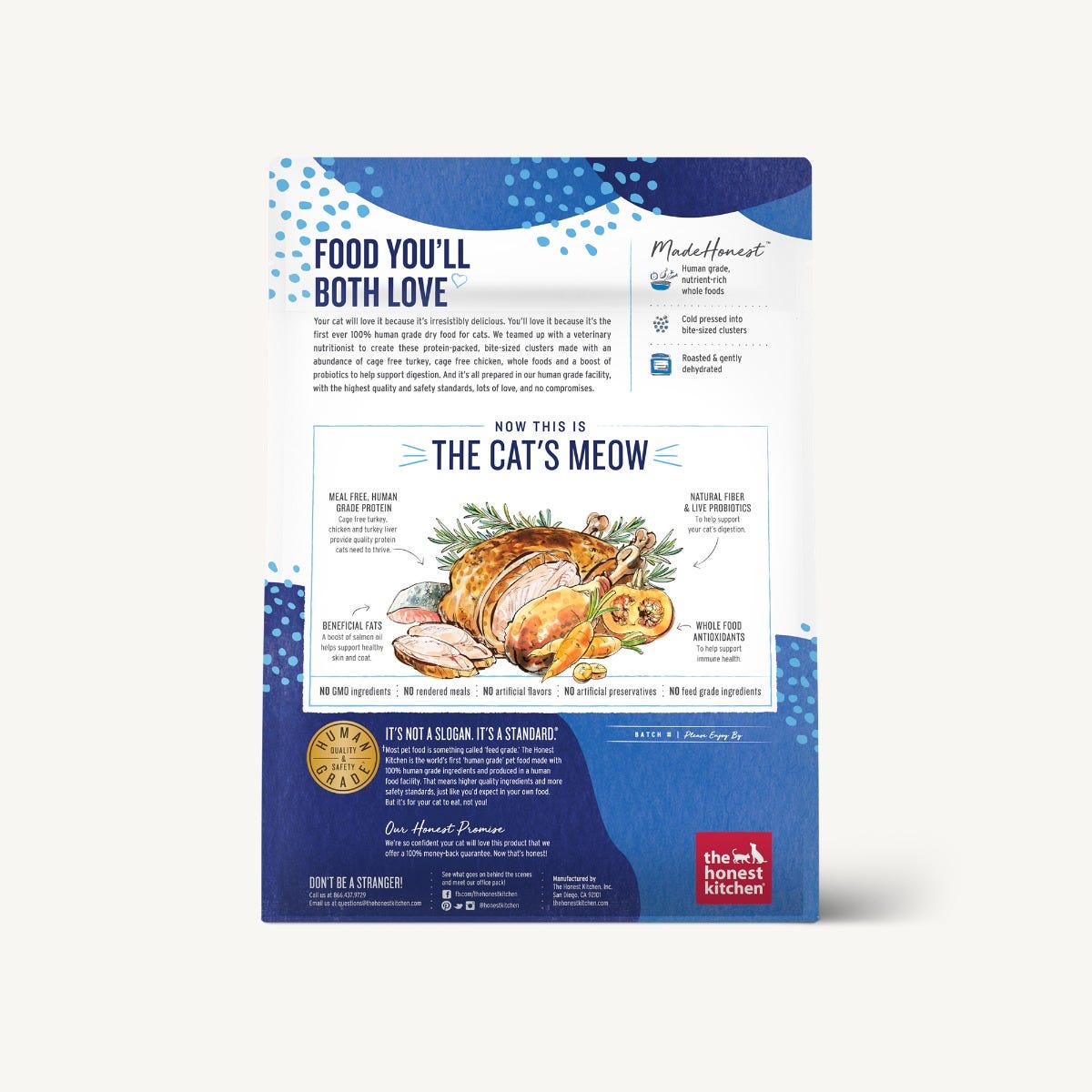 The Honest Kitchen Grain-Free Turkey & Chicken Whole Food Clusters for Cats