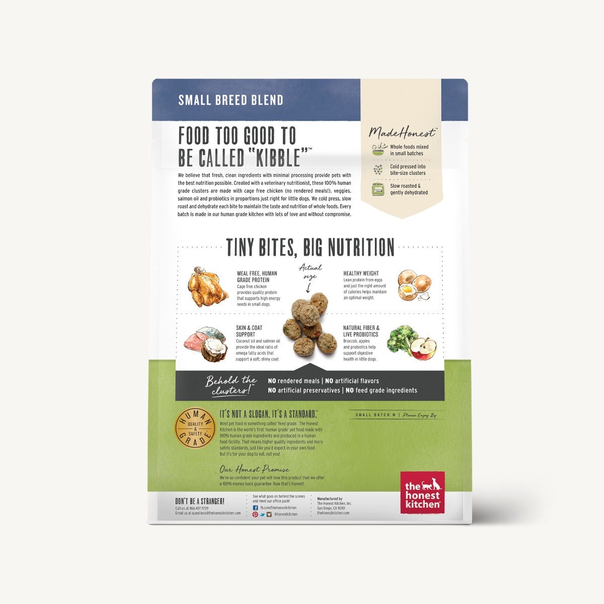 The Honest Kitchen Small Breed Dog Grain-Free Chicken Recipe Whole Food Clusters