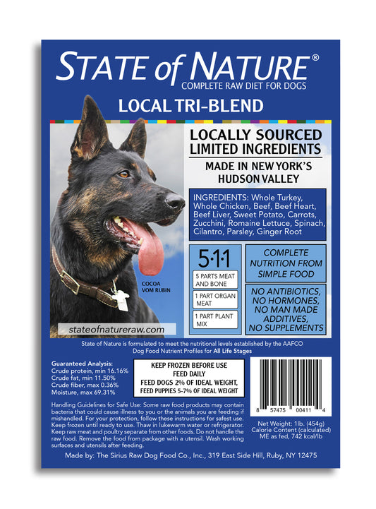 State of Nature Frozen Raw Tri-Blend for Dogs