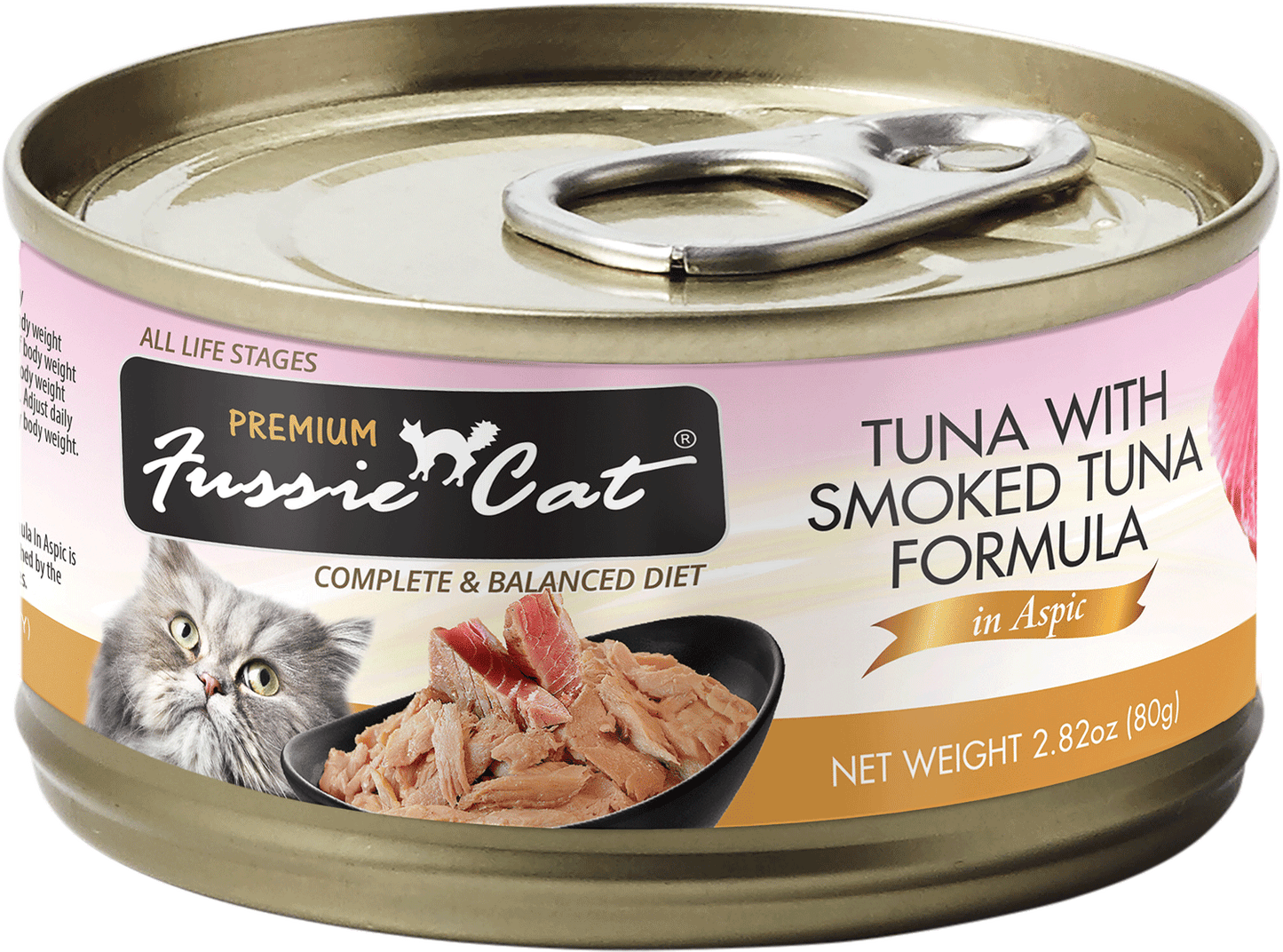 Fussie Cat Premium Grain Free Tuna with Smoked Tuna in Aspic Canned Cat Food