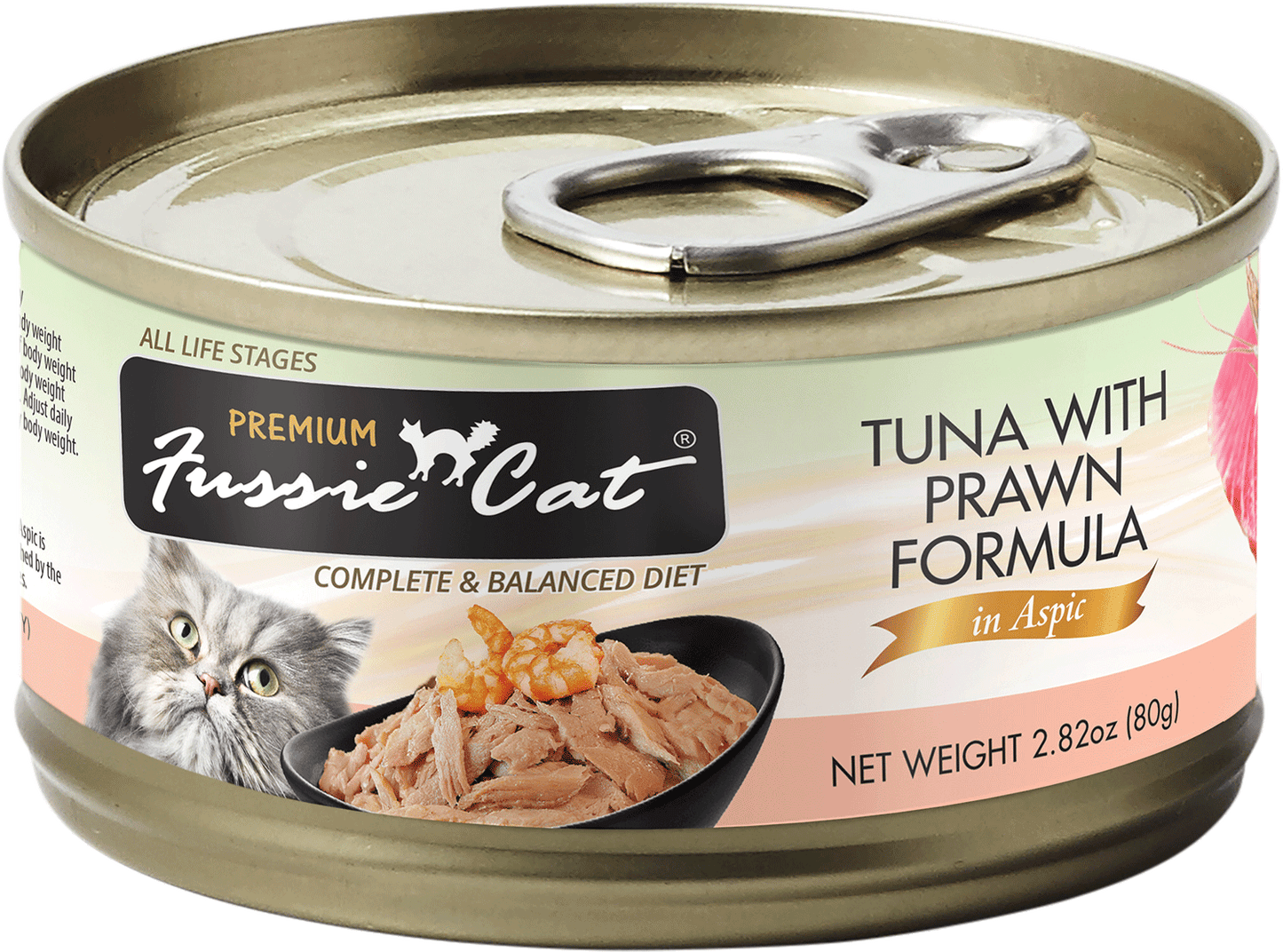 Fussie Cat Premium Grain Free Tuna with Prawns in Aspic Canned Cat Food
