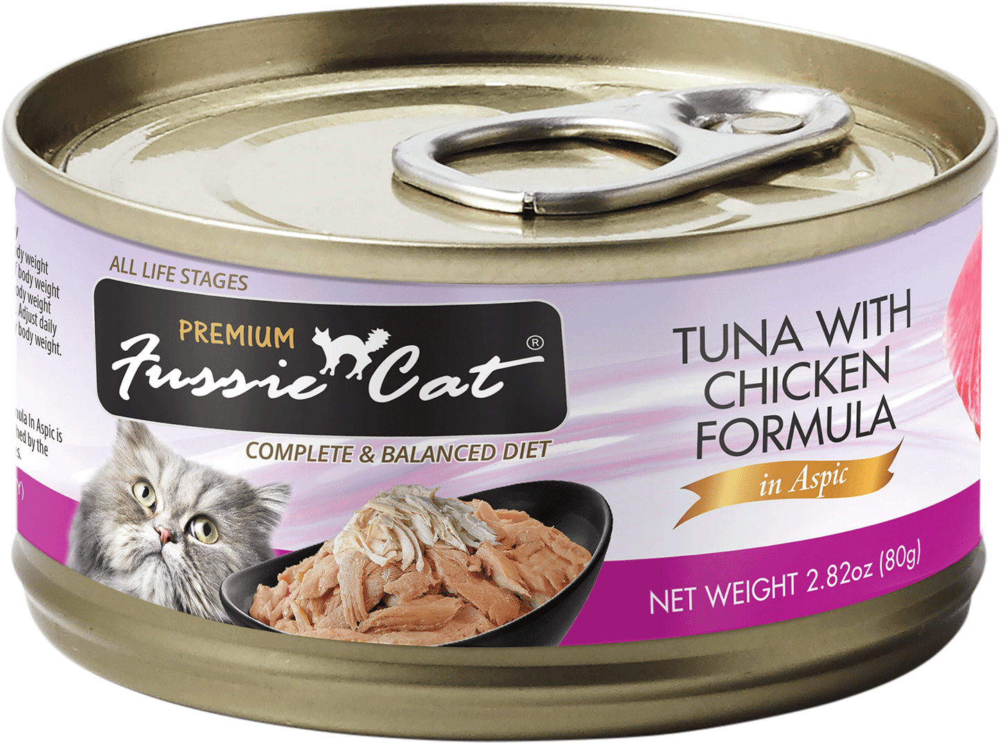 Fussie Cat Premium Grain Free Tuna with Chicken in Aspic Canned Cat Food