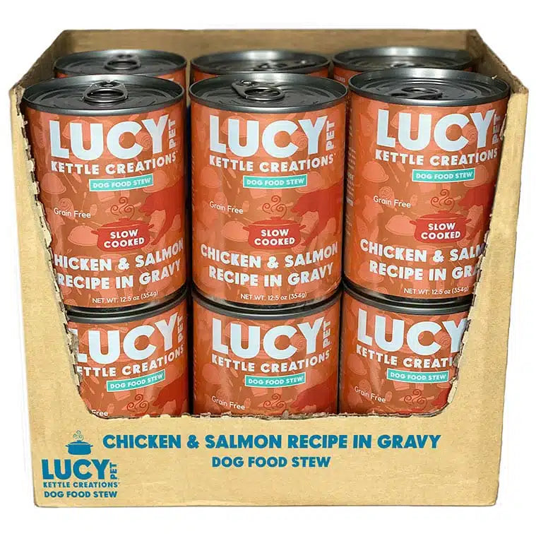 Lucy Pet Chicken & Salmon Recipe in Gravy for Dogs
