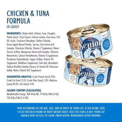 Weruva Cat Senior Chicken & Tuna Formula In Gravy