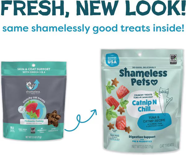 Shameless Pets Fintastic Catnip Crunchy Cat Treats