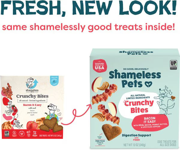 Shameless Pets Bacon It Easy Crunchy Bites for Dogs