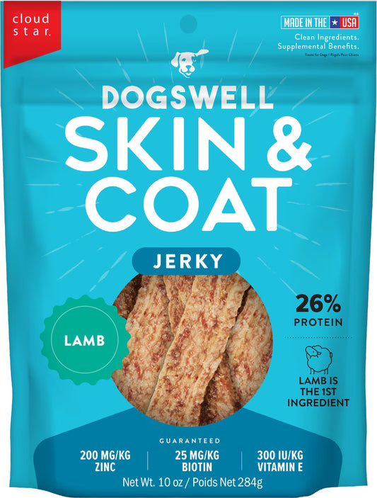 Dogswell Skin & Coat Jerky Grain Free Lamb
