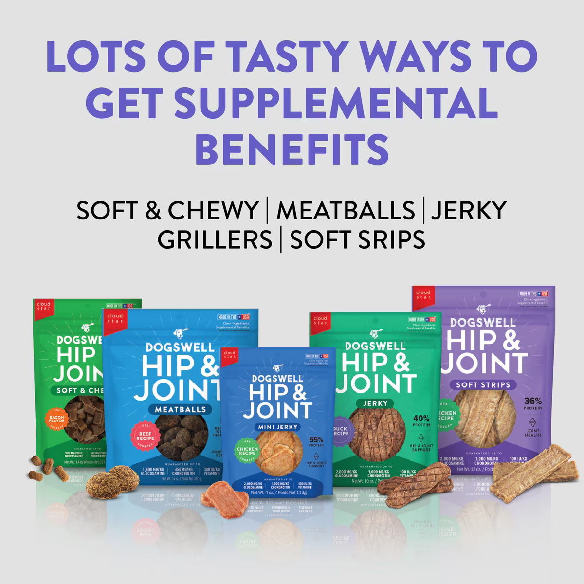 Dogswell Hip & Joint Jerky Grain Free Beef