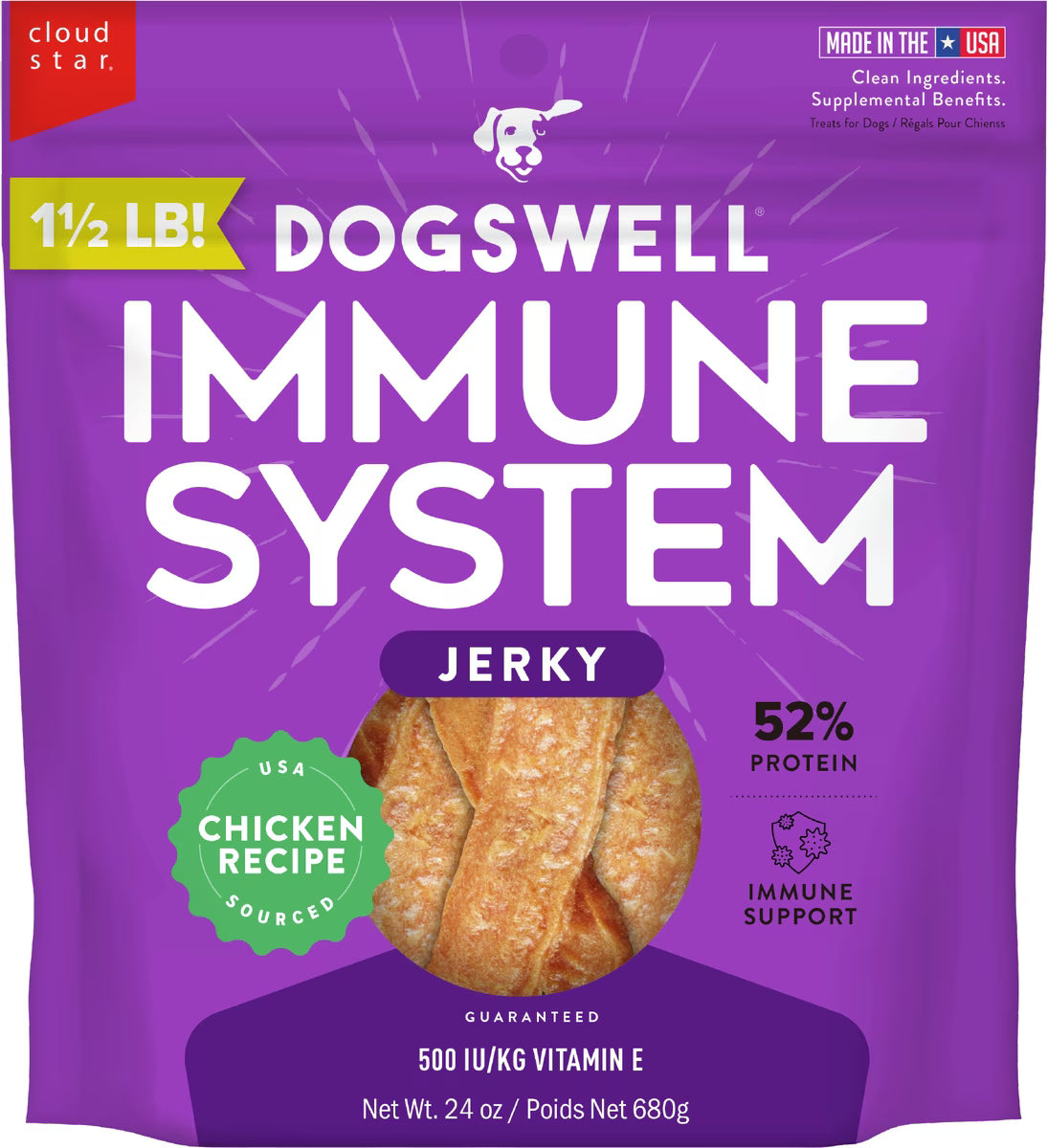 Dogswell Immunity & Defense Jerky Grain Free Chicken