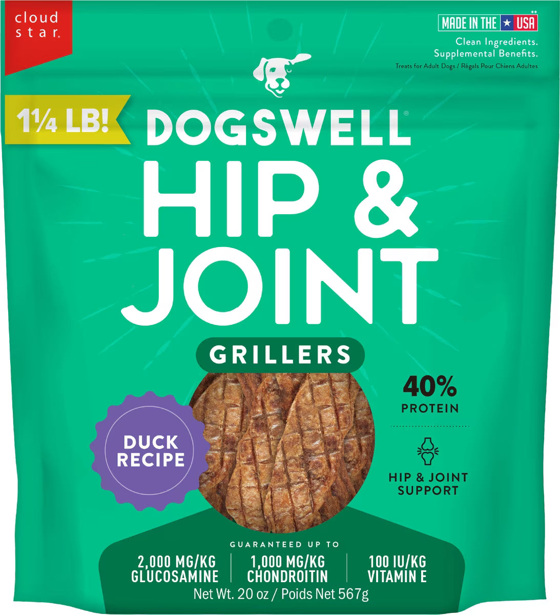 Dogswell Hip & Joint Grillers Grain Free Duck
