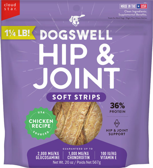 Dogswell Hip & Joint Soft Strips Grain Free Chicken