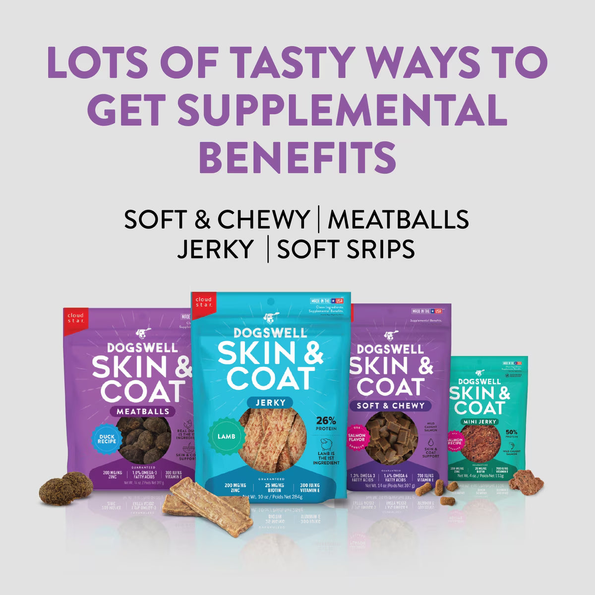 Dogswell Soft & Chewy Salmon Skin & Coat