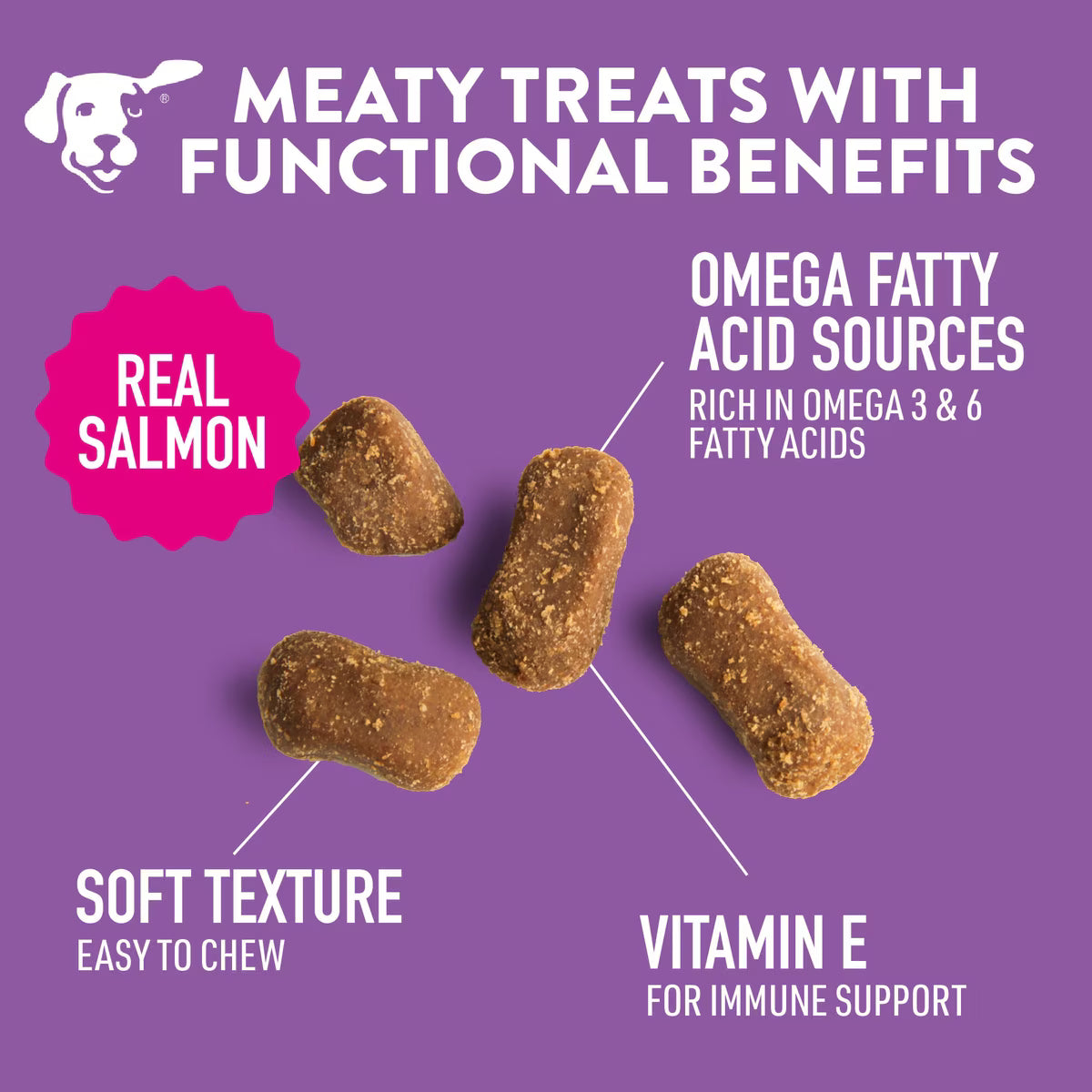 Dogswell Soft & Chewy Salmon Skin & Coat