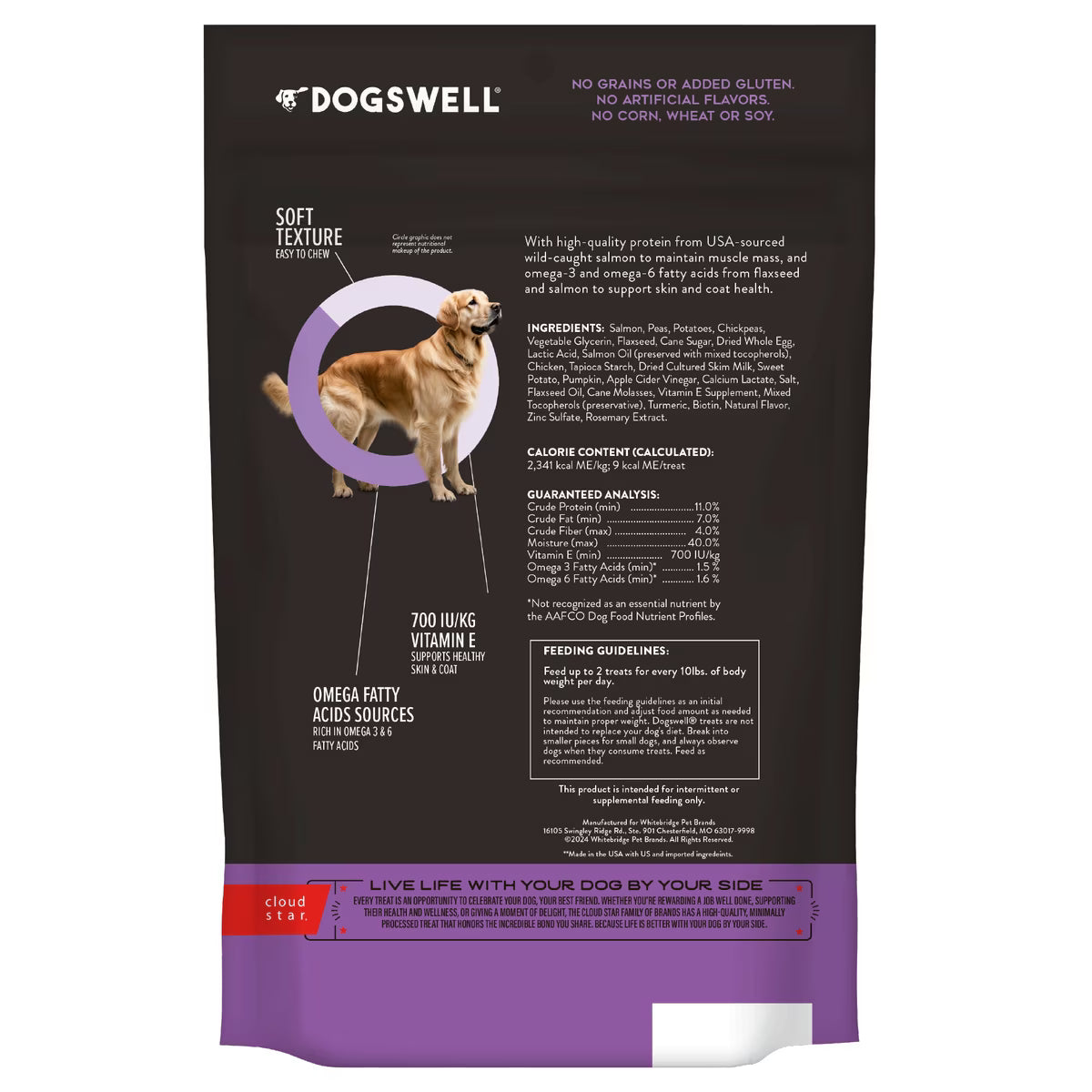 Dogswell Soft & Chewy Salmon Skin & Coat