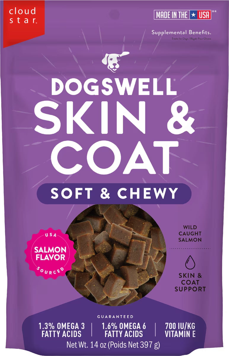 Dogswell Soft & Chewy Salmon Skin & Coat