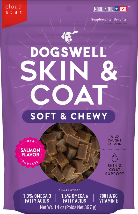 Dogswell Soft & Chewy Salmon Skin & Coat