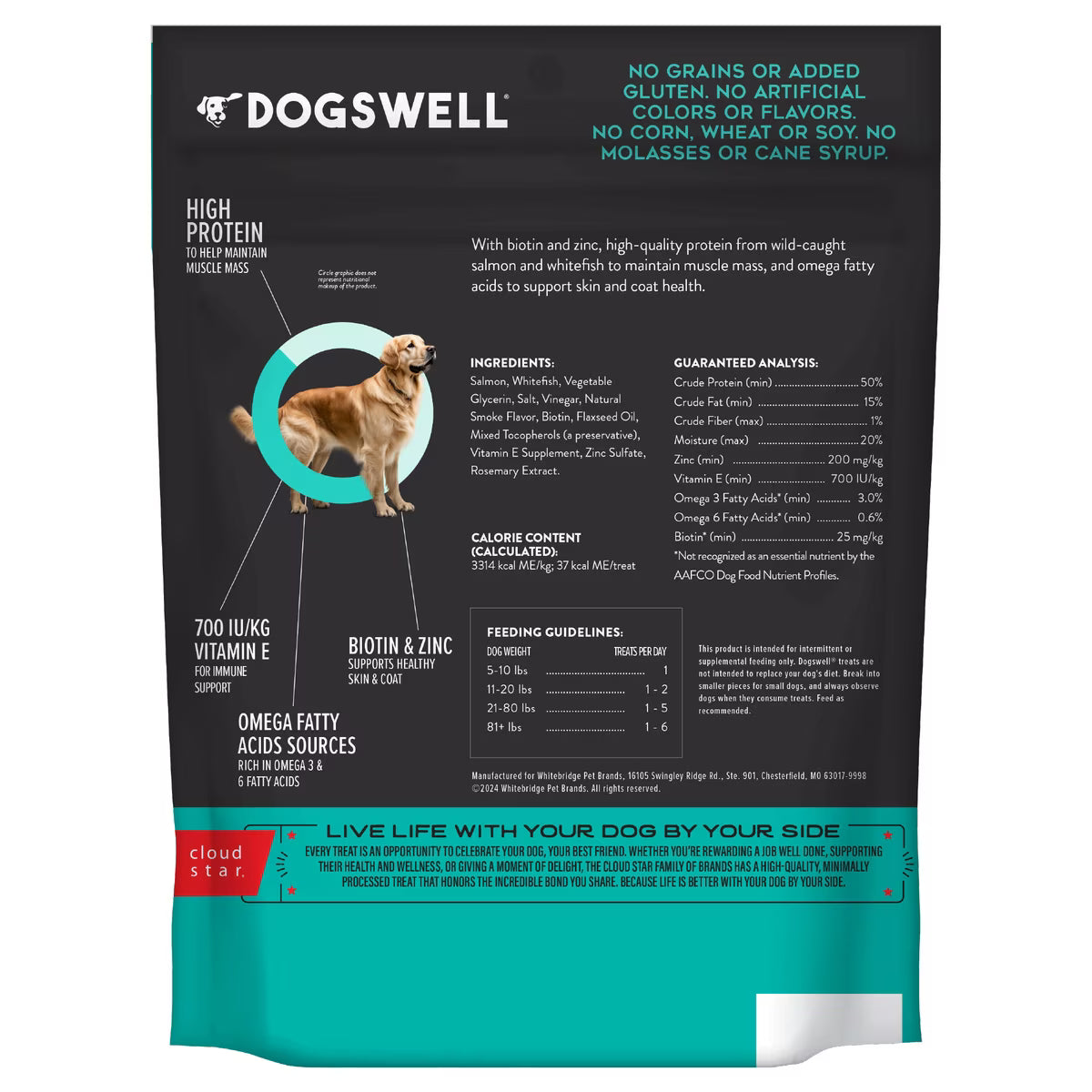 Dogswell Skin & Coat Jerky Grain Free Salmon