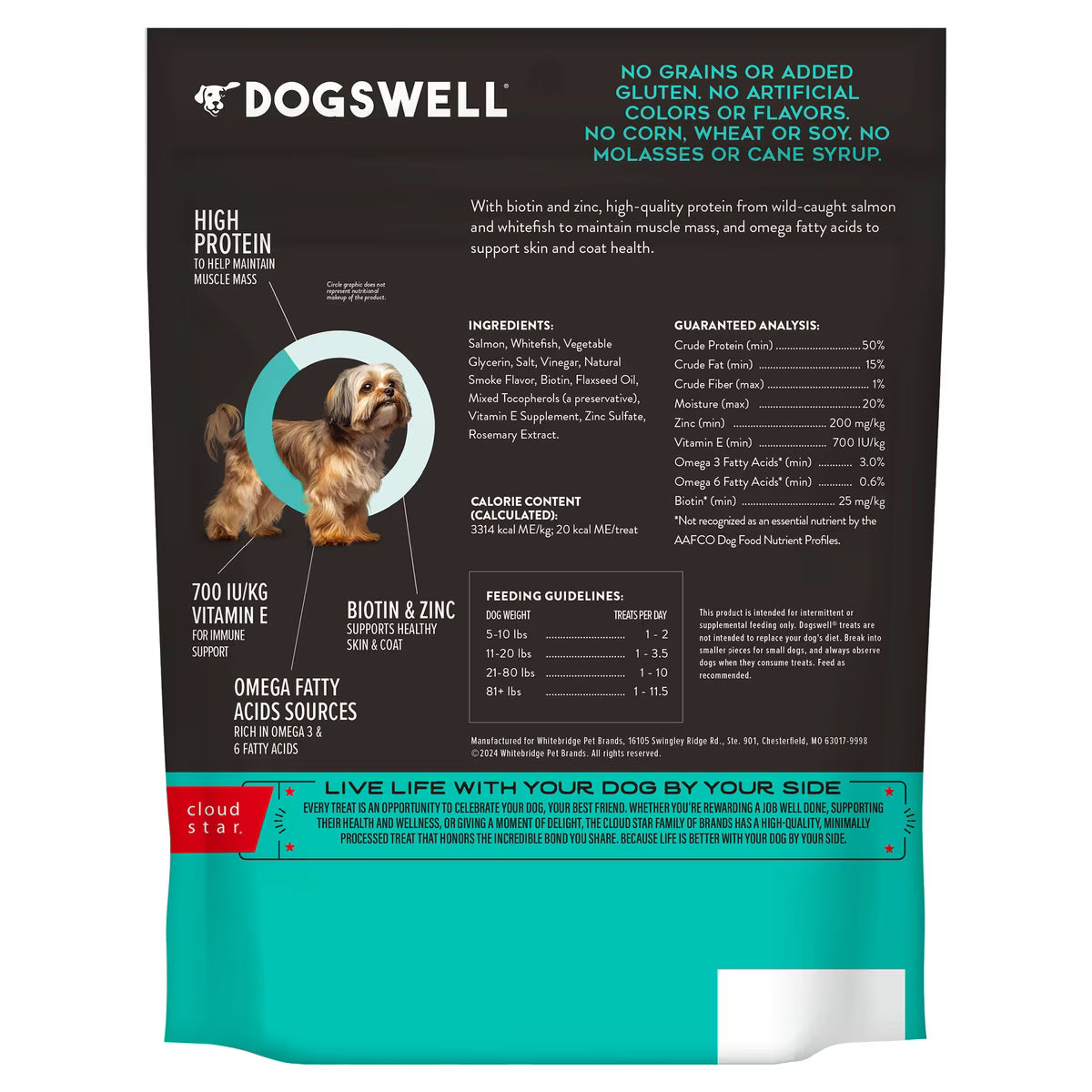 Dogswell Skin & Coat Mini Jerky Grain Free Salmon