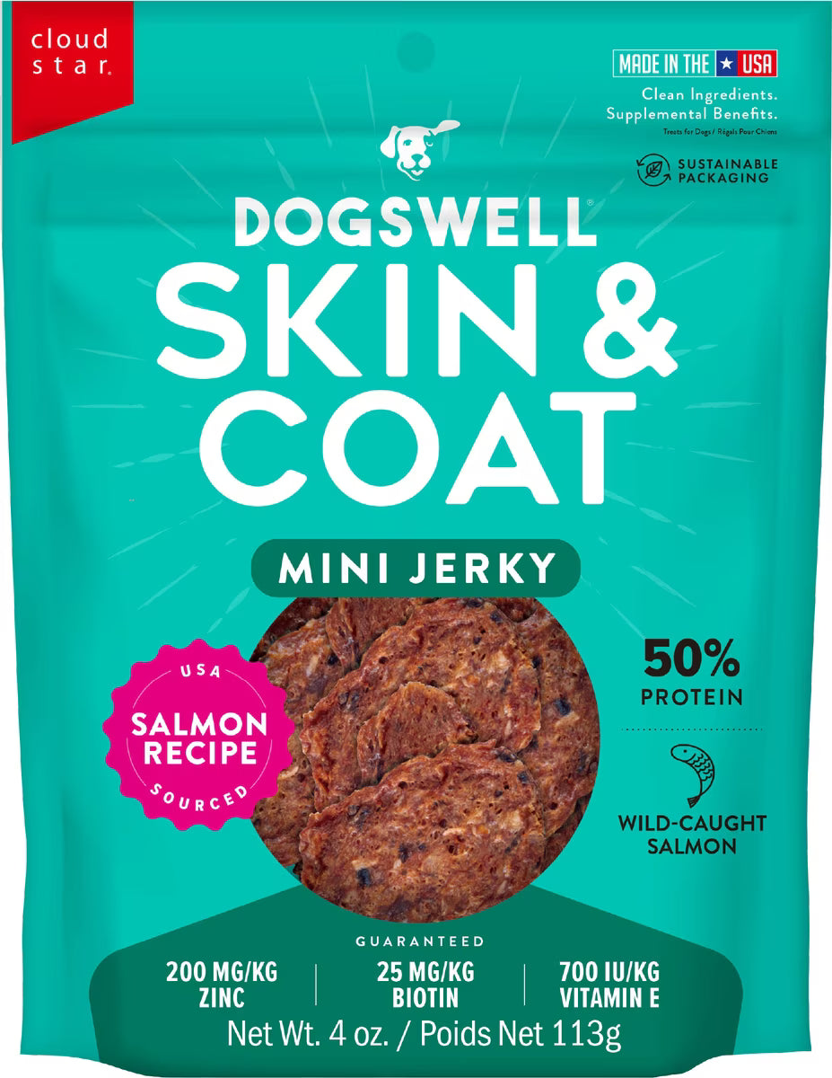 Dogswell Skin & Coat Mini Jerky Grain Free Salmon