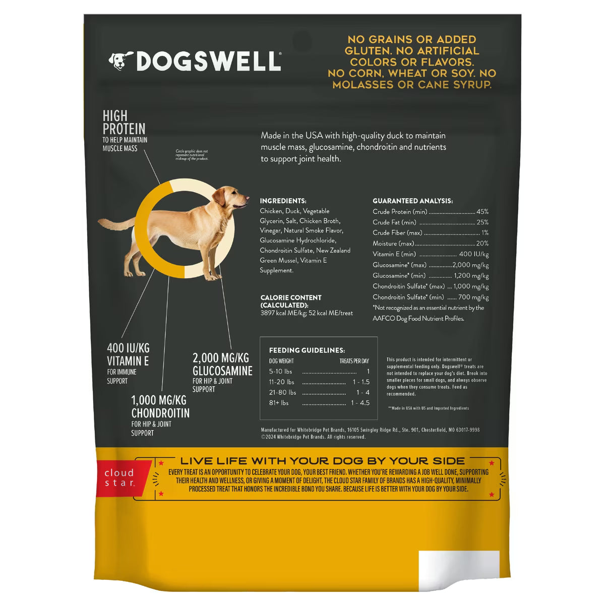 Dogswell Hip & Joint Jerky Grain Free Duck