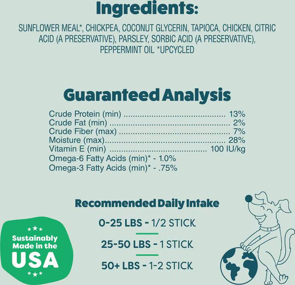 Shameless Pets A Cluck A Day Pre/Probiotic Dental Sticks for Dogs