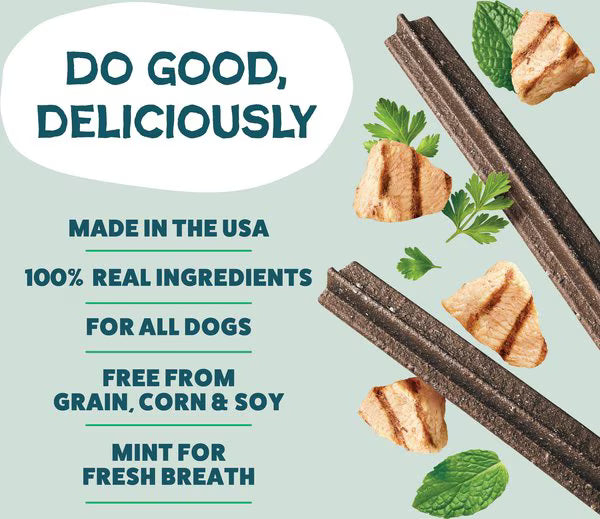 Shameless Pets A Cluck A Day Pre/Probiotic Dental Sticks for Dogs