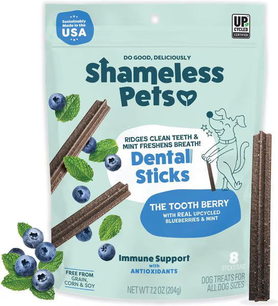 Shameless Pets The Tooth Berry Dental Sticks for Dogs