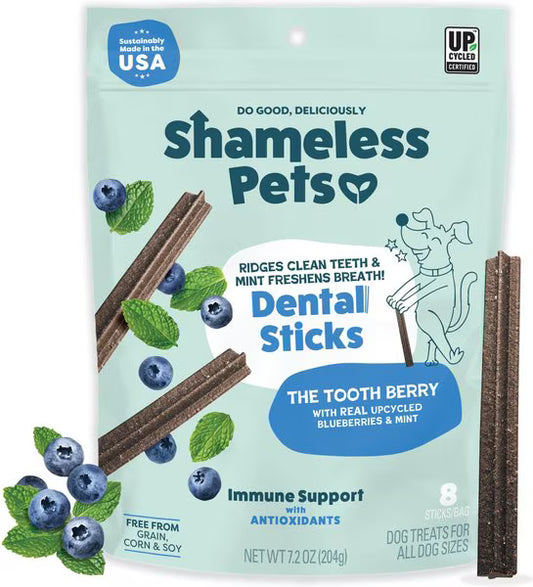 Shameless Pets The Tooth Berry Dental Sticks for Dogs