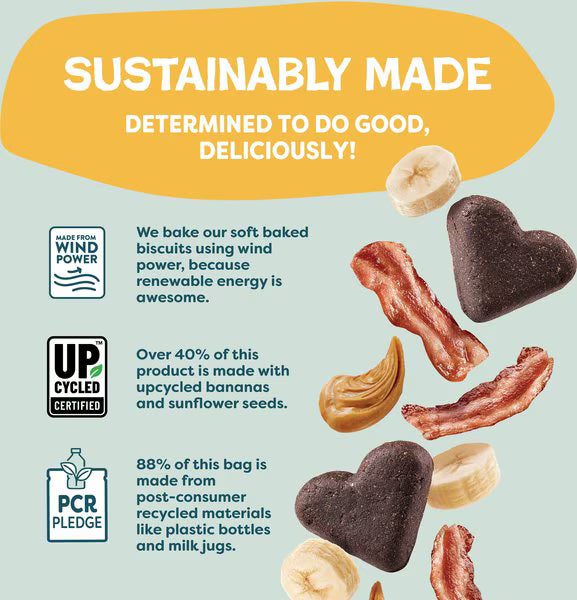 Shameless Pets Bananas for Bacon Soft-Baked Biscuit for Dogs