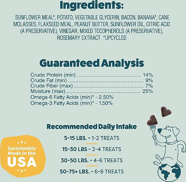 Shameless Pets Bananas for Bacon Soft-Baked Biscuit for Dogs
