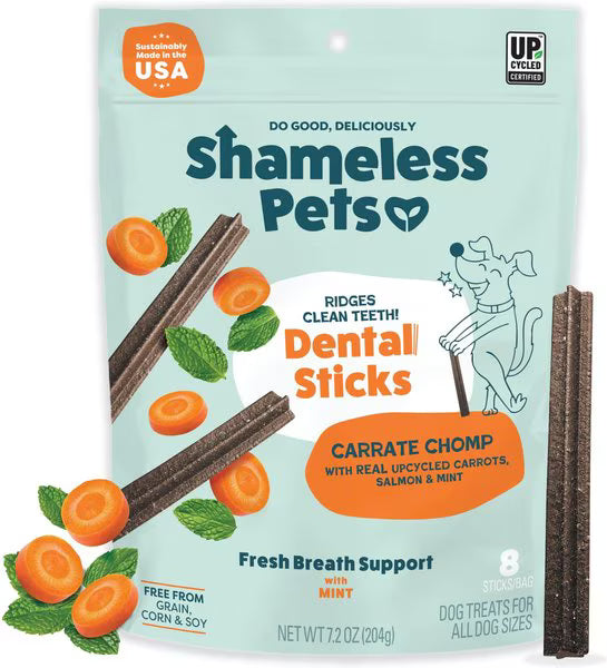 Shameless Pets Carrate Chomp Dental Sticks for Dogs