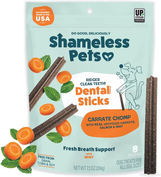 Shameless Pets Carrate Chomp Dental Sticks for Dogs
