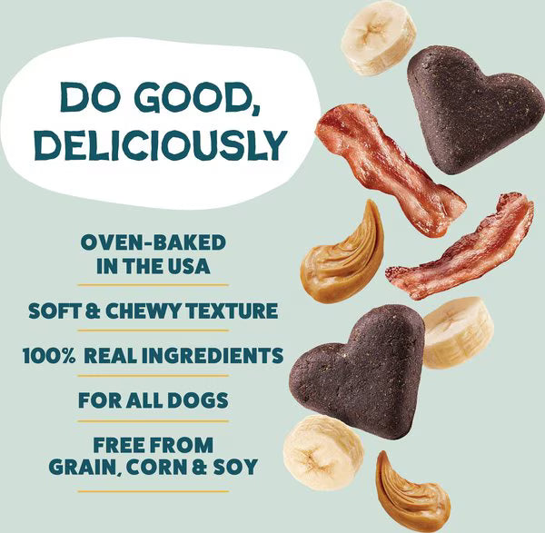 Shameless Pets Bananas for Bacon Soft-Baked Biscuit for Dogs