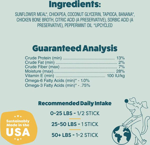 Shameless Pets Banana Bone-anza Dental Sticks for Dogs