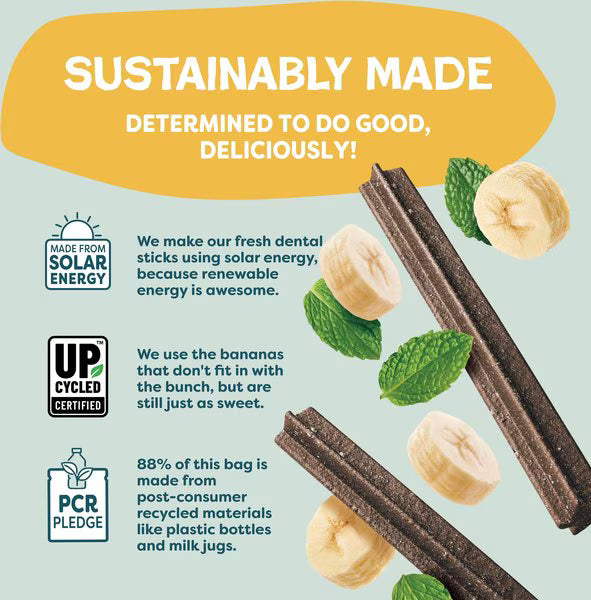 Shameless Pets Banana Bone-anza Dental Sticks for Dogs