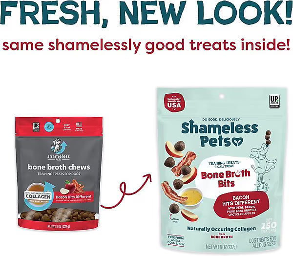Shameless Pets Bacon Hits Different Bone Broth Chews for Dogs