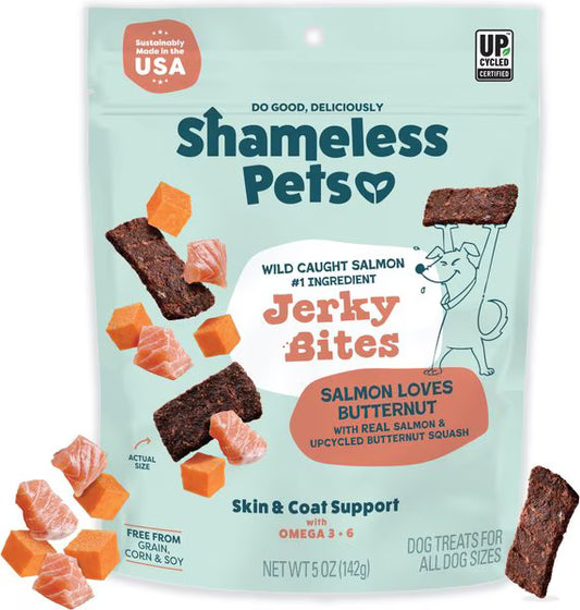 Shameless Pets Salmon Loves Butternut Jerky Bites for Dogs
